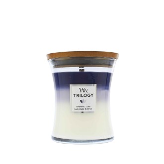WoodWick Trilogy Evening Luxe Duftkerze mit Holzdocht 275 g