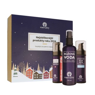 Renovality Original Series beliebteste Produkte des Jahres 2024 Bakuchiol Serum 30 ml + Rosenwasser 100 ml + Hyaluronsäure Tagescreme 30 ml