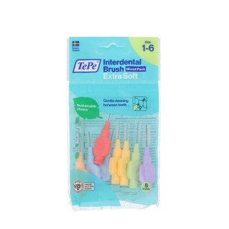 TePe Extra Soft Interdentalbürsten 1-6 Mix 8 Stück
