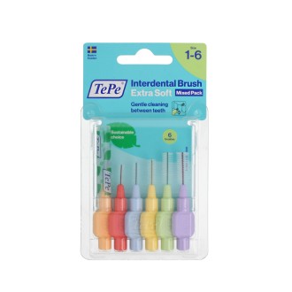 TePe Extra Soft Interdentalbürsten 1-6 Mix 6 Stück