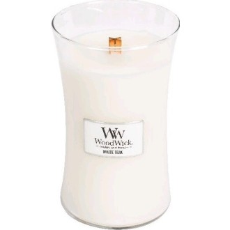 WoodWick White Teak Duftkerze mit Holzdocht 609,5 g