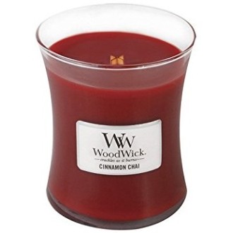 WoodWick Cinnamon Chai Duftkerze mit Holzdocht 85 g