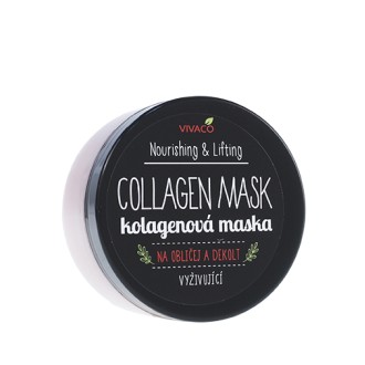 Vivaco Nourishing & Lifting Collagen Mask Collagenmaske für Gesicht und Dekolleté 100 ml