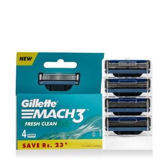 Gillette Mach 3 Ersatz-Rasierklingen Fresh Clean 4 Stück M