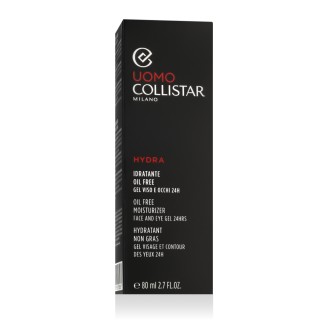 Collistar Uomo Oil Free Feuchtigkeitscreme Gesicht und Augen 24HRS Gel 80 ml