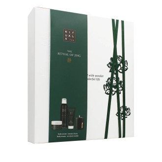 Rituals The Ritual of Jing Geschenkset Duschgel 200 ml + Duftkerze 140 g + Körperpeeling 125 g + Körpercreme 100 ml